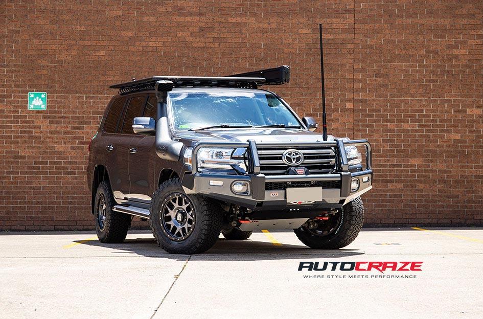 TOYOTA LANDCRUSIER BULLY XD MATTE GREY BLACK RING